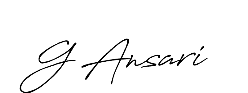 Make a beautiful signature design for name G Ansari. Use this online signature maker to create a handwritten signature for free. G Ansari signature style 7 images and pictures png