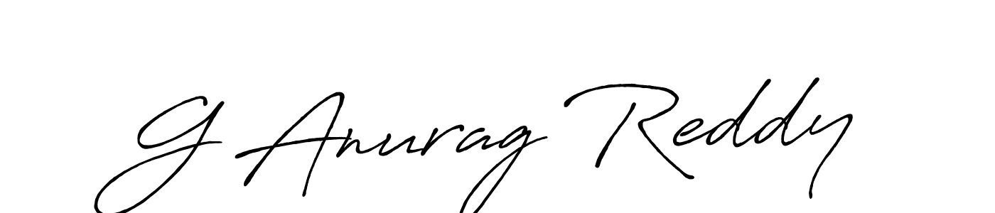 Use a signature maker to create a handwritten signature online. With this signature software, you can design (Antro_Vectra_Bolder) your own signature for name G Anurag Reddy. G Anurag Reddy signature style 7 images and pictures png