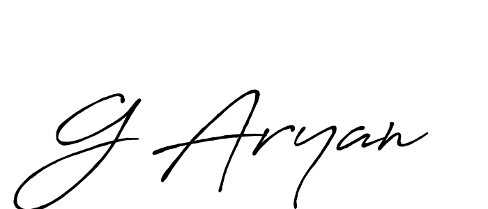 How to make G Aryan name signature. Use Antro_Vectra_Bolder style for creating short signs online. This is the latest handwritten sign. G Aryan signature style 7 images and pictures png