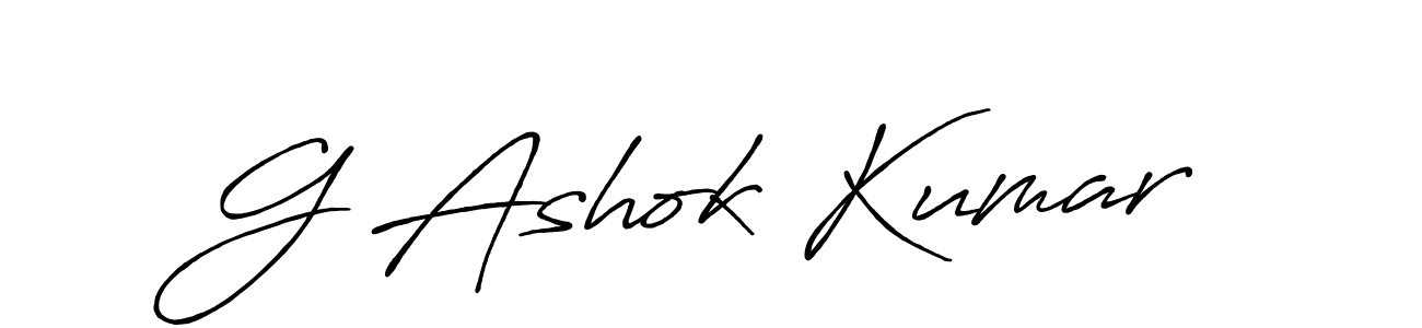 Design your own signature with our free online signature maker. With this signature software, you can create a handwritten (Antro_Vectra_Bolder) signature for name G Ashok Kumar. G Ashok Kumar signature style 7 images and pictures png