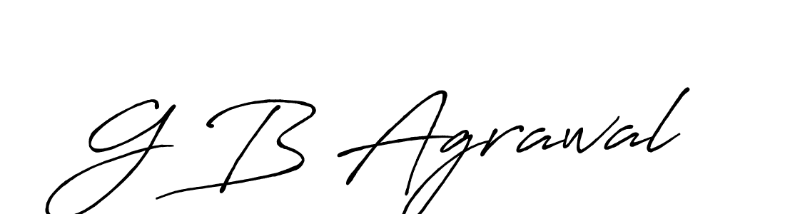 How to make G B Agrawal signature? Antro_Vectra_Bolder is a professional autograph style. Create handwritten signature for G B Agrawal name. G B Agrawal signature style 7 images and pictures png