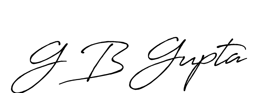 G B Gupta stylish signature style. Best Handwritten Sign (Antro_Vectra_Bolder) for my name. Handwritten Signature Collection Ideas for my name G B Gupta. G B Gupta signature style 7 images and pictures png