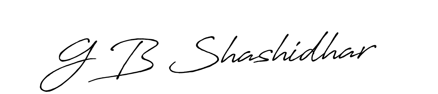 Make a beautiful signature design for name G B Shashidhar. Use this online signature maker to create a handwritten signature for free. G B Shashidhar signature style 7 images and pictures png