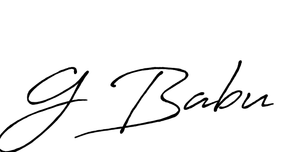 Design your own signature with our free online signature maker. With this signature software, you can create a handwritten (Antro_Vectra_Bolder) signature for name G Babu. G Babu signature style 7 images and pictures png