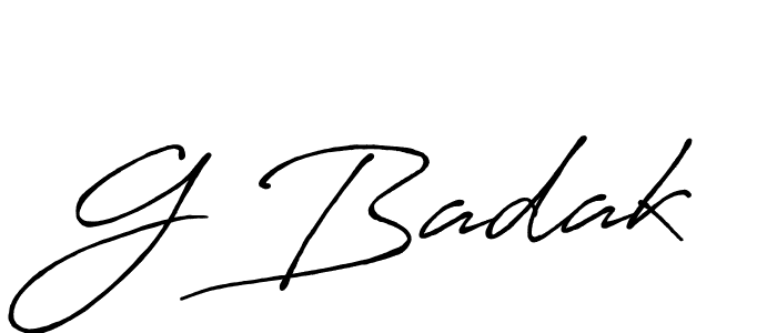 Design your own signature with our free online signature maker. With this signature software, you can create a handwritten (Antro_Vectra_Bolder) signature for name G Badak. G Badak signature style 7 images and pictures png