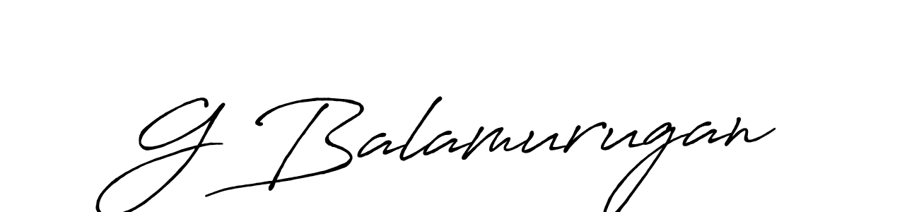 Design your own signature with our free online signature maker. With this signature software, you can create a handwritten (Antro_Vectra_Bolder) signature for name G Balamurugan. G Balamurugan signature style 7 images and pictures png