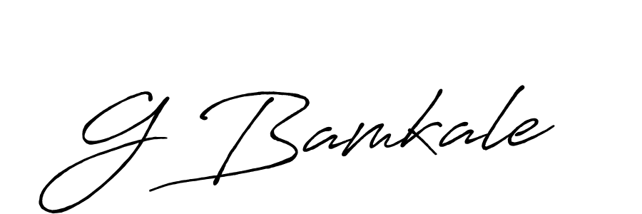 Design your own signature with our free online signature maker. With this signature software, you can create a handwritten (Antro_Vectra_Bolder) signature for name G Bamkale. G Bamkale signature style 7 images and pictures png