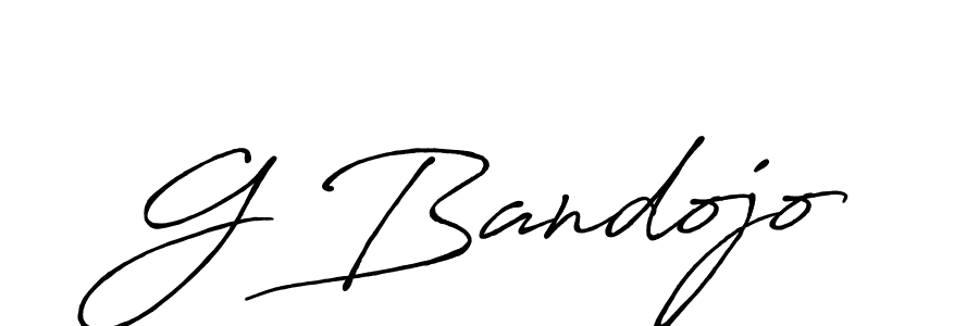 How to make G Bandojo name signature. Use Antro_Vectra_Bolder style for creating short signs online. This is the latest handwritten sign. G Bandojo signature style 7 images and pictures png