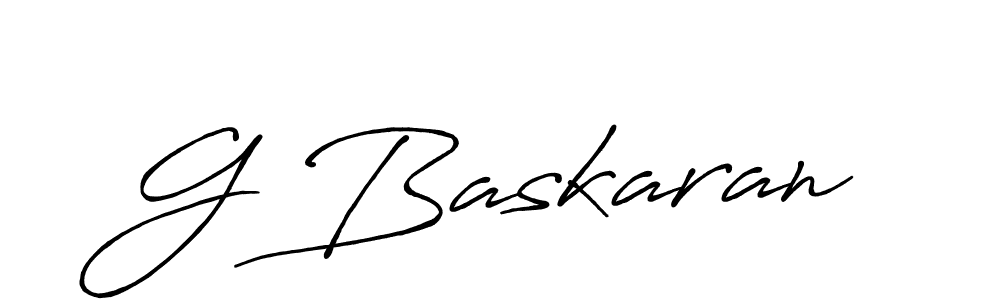 How to make G Baskaran signature? Antro_Vectra_Bolder is a professional autograph style. Create handwritten signature for G Baskaran name. G Baskaran signature style 7 images and pictures png