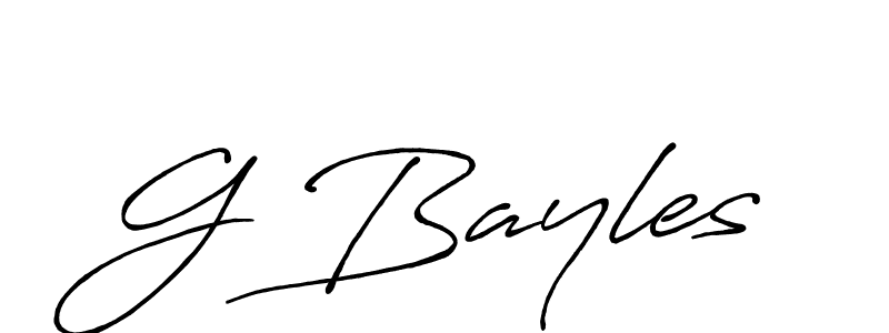 Design your own signature with our free online signature maker. With this signature software, you can create a handwritten (Antro_Vectra_Bolder) signature for name G Bayles. G Bayles signature style 7 images and pictures png