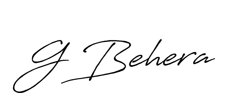 How to make G Behera name signature. Use Antro_Vectra_Bolder style for creating short signs online. This is the latest handwritten sign. G Behera signature style 7 images and pictures png