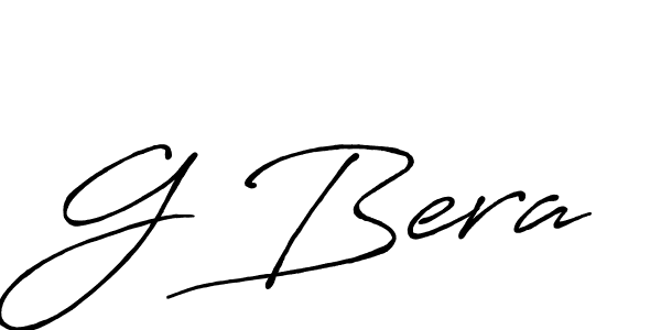 The best way (Antro_Vectra_Bolder) to make a short signature is to pick only two or three words in your name. The name G Bera include a total of six letters. For converting this name. G Bera signature style 7 images and pictures png