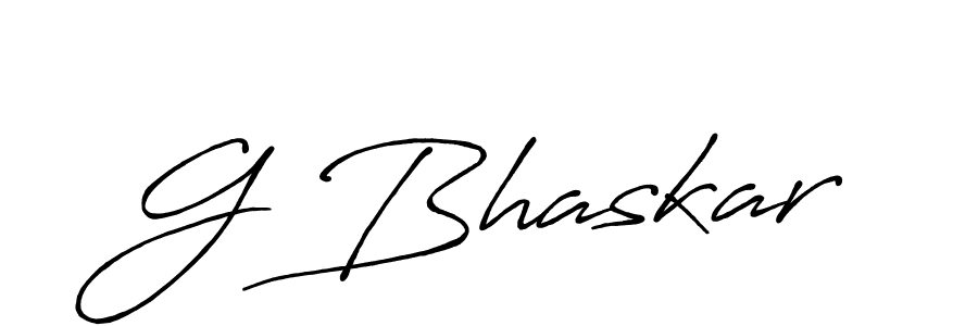 How to make G Bhaskar name signature. Use Antro_Vectra_Bolder style for creating short signs online. This is the latest handwritten sign. G Bhaskar signature style 7 images and pictures png