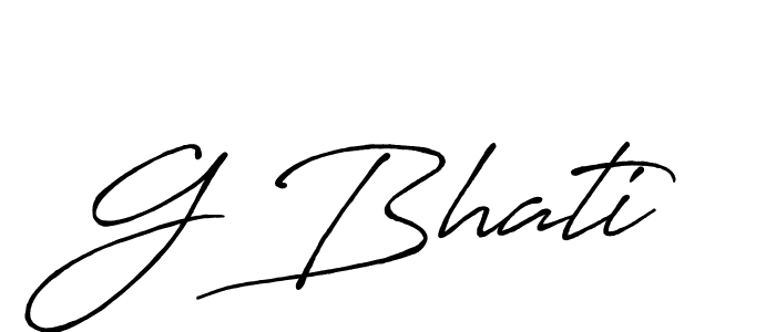 Also we have G Bhati name is the best signature style. Create professional handwritten signature collection using Antro_Vectra_Bolder autograph style. G Bhati signature style 7 images and pictures png