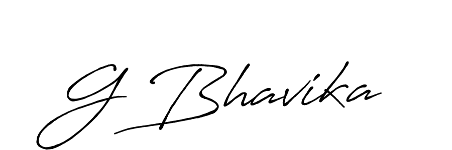 Use a signature maker to create a handwritten signature online. With this signature software, you can design (Antro_Vectra_Bolder) your own signature for name G Bhavika. G Bhavika signature style 7 images and pictures png