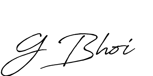 Make a beautiful signature design for name G Bhoi. With this signature (Antro_Vectra_Bolder) style, you can create a handwritten signature for free. G Bhoi signature style 7 images and pictures png