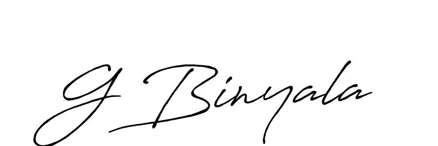 Design your own signature with our free online signature maker. With this signature software, you can create a handwritten (Antro_Vectra_Bolder) signature for name G Binyala. G Binyala signature style 7 images and pictures png