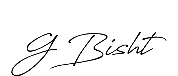 How to make G Bisht name signature. Use Antro_Vectra_Bolder style for creating short signs online. This is the latest handwritten sign. G Bisht signature style 7 images and pictures png