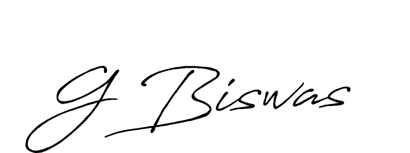 Make a beautiful signature design for name G Biswas. With this signature (Antro_Vectra_Bolder) style, you can create a handwritten signature for free. G Biswas signature style 7 images and pictures png