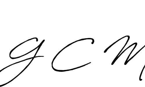 How to make G C M signature? Antro_Vectra_Bolder is a professional autograph style. Create handwritten signature for G C M name. G C M signature style 7 images and pictures png
