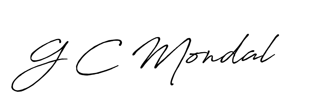 Design your own signature with our free online signature maker. With this signature software, you can create a handwritten (Antro_Vectra_Bolder) signature for name G C Mondal. G C Mondal signature style 7 images and pictures png