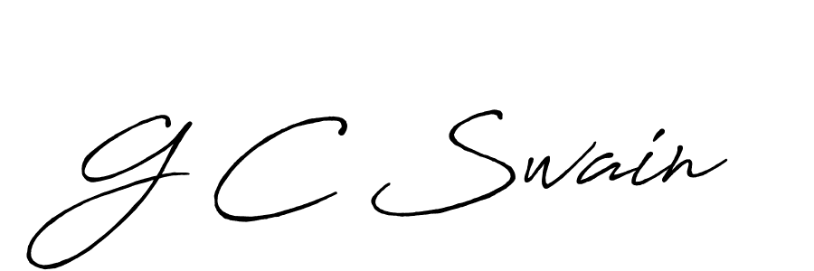 Make a beautiful signature design for name G C Swain. With this signature (Antro_Vectra_Bolder) style, you can create a handwritten signature for free. G C Swain signature style 7 images and pictures png