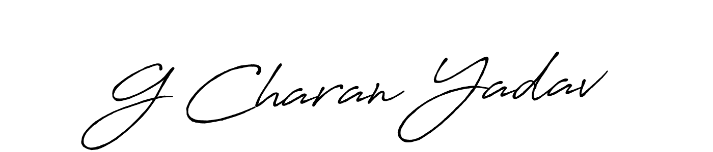 Antro_Vectra_Bolder is a professional signature style that is perfect for those who want to add a touch of class to their signature. It is also a great choice for those who want to make their signature more unique. Get G Charan Yadav name to fancy signature for free. G Charan Yadav signature style 7 images and pictures png