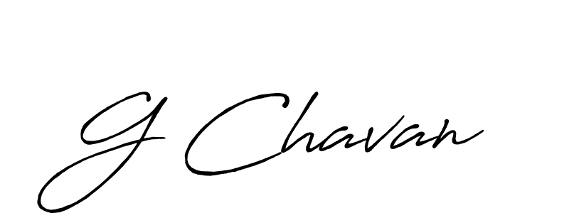 How to make G Chavan name signature. Use Antro_Vectra_Bolder style for creating short signs online. This is the latest handwritten sign. G Chavan signature style 7 images and pictures png