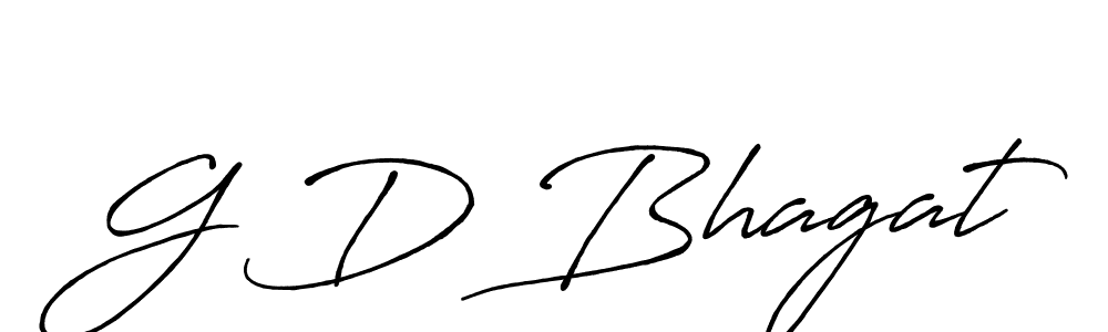 The best way (Antro_Vectra_Bolder) to make a short signature is to pick only two or three words in your name. The name G D Bhagat include a total of six letters. For converting this name. G D Bhagat signature style 7 images and pictures png