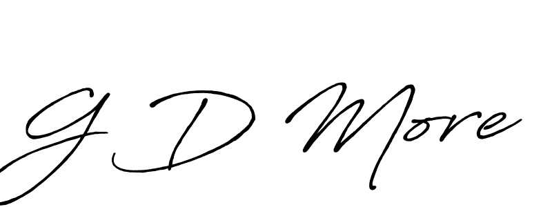 Once you've used our free online signature maker to create your best signature Antro_Vectra_Bolder style, it's time to enjoy all of the benefits that G D More name signing documents. G D More signature style 7 images and pictures png