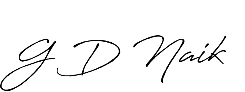 Create a beautiful signature design for name G D Naik. With this signature (Antro_Vectra_Bolder) fonts, you can make a handwritten signature for free. G D Naik signature style 7 images and pictures png