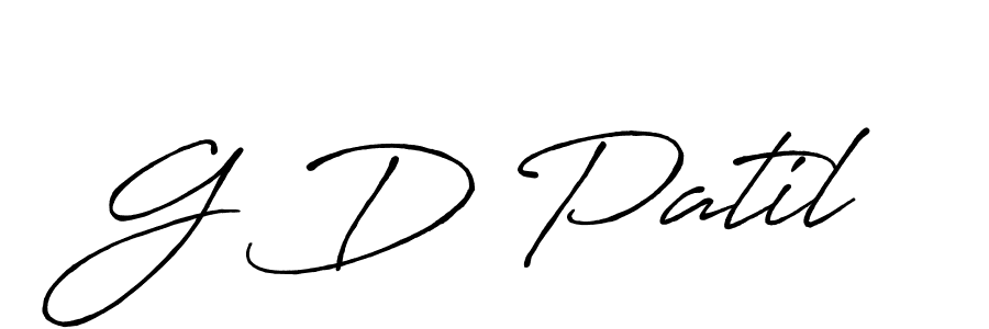 The best way (Antro_Vectra_Bolder) to make a short signature is to pick only two or three words in your name. The name G D Patil include a total of six letters. For converting this name. G D Patil signature style 7 images and pictures png