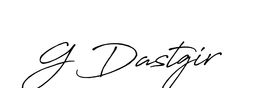 Use a signature maker to create a handwritten signature online. With this signature software, you can design (Antro_Vectra_Bolder) your own signature for name G Dastgir. G Dastgir signature style 7 images and pictures png