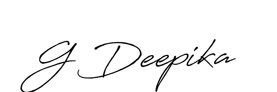 Design your own signature with our free online signature maker. With this signature software, you can create a handwritten (Antro_Vectra_Bolder) signature for name G Deepika. G Deepika signature style 7 images and pictures png