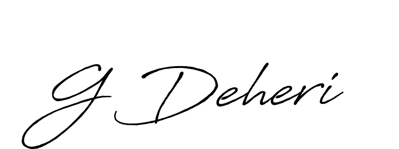 You should practise on your own different ways (Antro_Vectra_Bolder) to write your name (G Deheri) in signature. don't let someone else do it for you. G Deheri signature style 7 images and pictures png