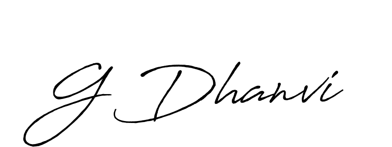 How to make G Dhanvi signature? Antro_Vectra_Bolder is a professional autograph style. Create handwritten signature for G Dhanvi name. G Dhanvi signature style 7 images and pictures png