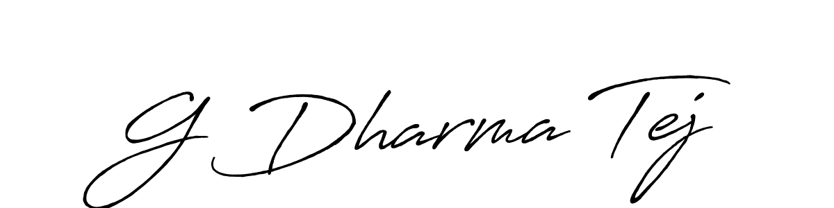 Similarly Antro_Vectra_Bolder is the best handwritten signature design. Signature creator online .You can use it as an online autograph creator for name G Dharma Tej. G Dharma Tej signature style 7 images and pictures png