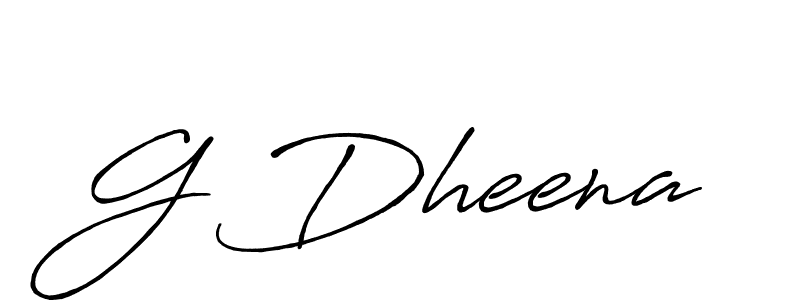 Design your own signature with our free online signature maker. With this signature software, you can create a handwritten (Antro_Vectra_Bolder) signature for name G Dheena. G Dheena signature style 7 images and pictures png