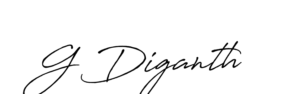 Also we have G Diganth name is the best signature style. Create professional handwritten signature collection using Antro_Vectra_Bolder autograph style. G Diganth signature style 7 images and pictures png
