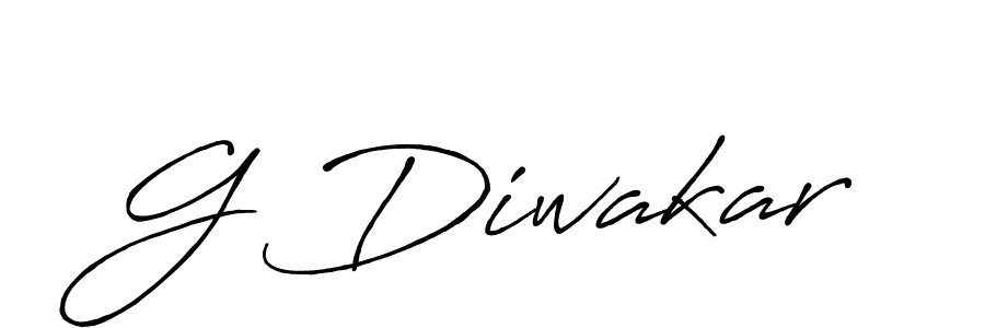 Create a beautiful signature design for name G Diwakar. With this signature (Antro_Vectra_Bolder) fonts, you can make a handwritten signature for free. G Diwakar signature style 7 images and pictures png