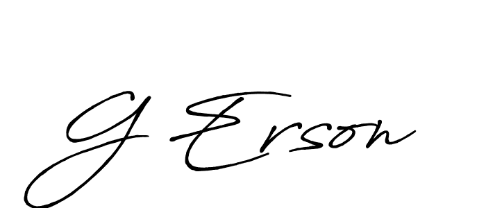 How to make G Erson name signature. Use Antro_Vectra_Bolder style for creating short signs online. This is the latest handwritten sign. G Erson signature style 7 images and pictures png