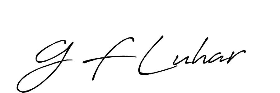 Antro_Vectra_Bolder is a professional signature style that is perfect for those who want to add a touch of class to their signature. It is also a great choice for those who want to make their signature more unique. Get G F Luhar name to fancy signature for free. G F Luhar signature style 7 images and pictures png