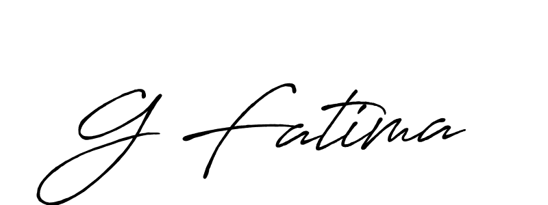 Create a beautiful signature design for name G Fatima. With this signature (Antro_Vectra_Bolder) fonts, you can make a handwritten signature for free. G Fatima signature style 7 images and pictures png
