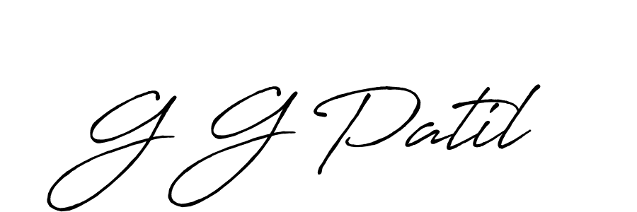 The best way (Antro_Vectra_Bolder) to make a short signature is to pick only two or three words in your name. The name G G Patil include a total of six letters. For converting this name. G G Patil signature style 7 images and pictures png