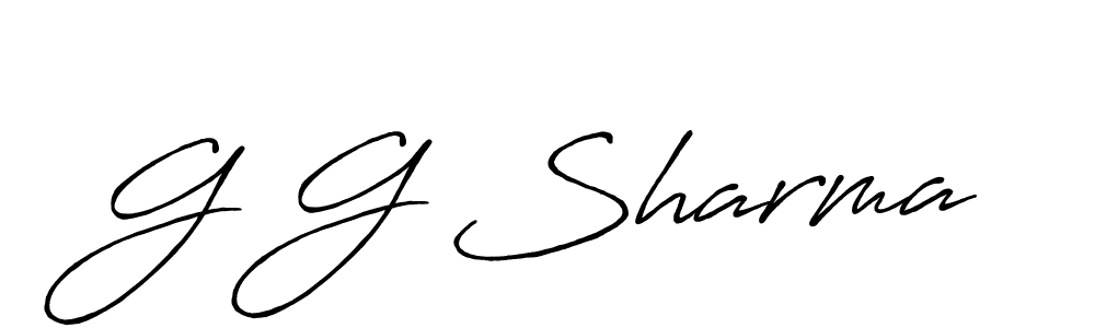 How to make G G Sharma signature? Antro_Vectra_Bolder is a professional autograph style. Create handwritten signature for G G Sharma name. G G Sharma signature style 7 images and pictures png