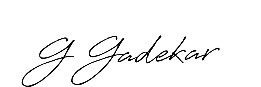 Create a beautiful signature design for name G Gadekar. With this signature (Antro_Vectra_Bolder) fonts, you can make a handwritten signature for free. G Gadekar signature style 7 images and pictures png