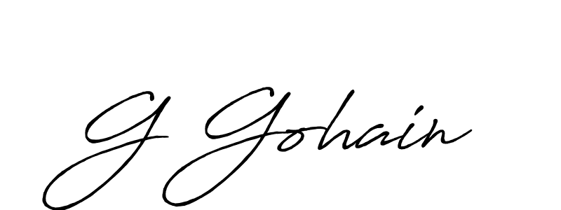 Create a beautiful signature design for name G Gohain. With this signature (Antro_Vectra_Bolder) fonts, you can make a handwritten signature for free. G Gohain signature style 7 images and pictures png