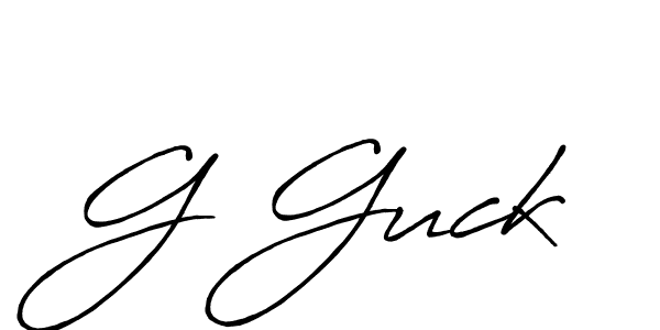 How to make G Guck signature? Antro_Vectra_Bolder is a professional autograph style. Create handwritten signature for G Guck name. G Guck signature style 7 images and pictures png