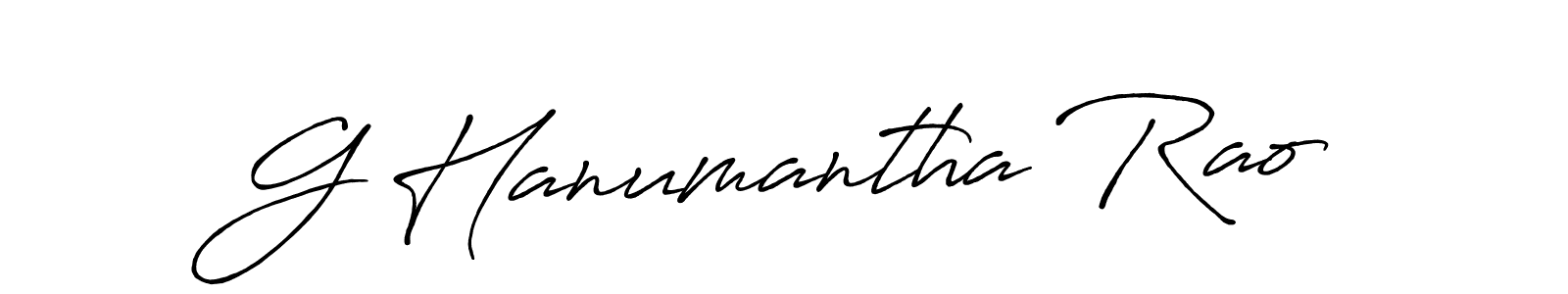 Make a beautiful signature design for name G Hanumantha Rao. With this signature (Antro_Vectra_Bolder) style, you can create a handwritten signature for free. G Hanumantha Rao signature style 7 images and pictures png