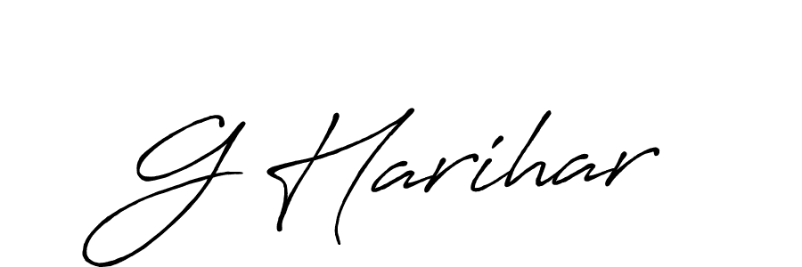 Design your own signature with our free online signature maker. With this signature software, you can create a handwritten (Antro_Vectra_Bolder) signature for name G Harihar. G Harihar signature style 7 images and pictures png